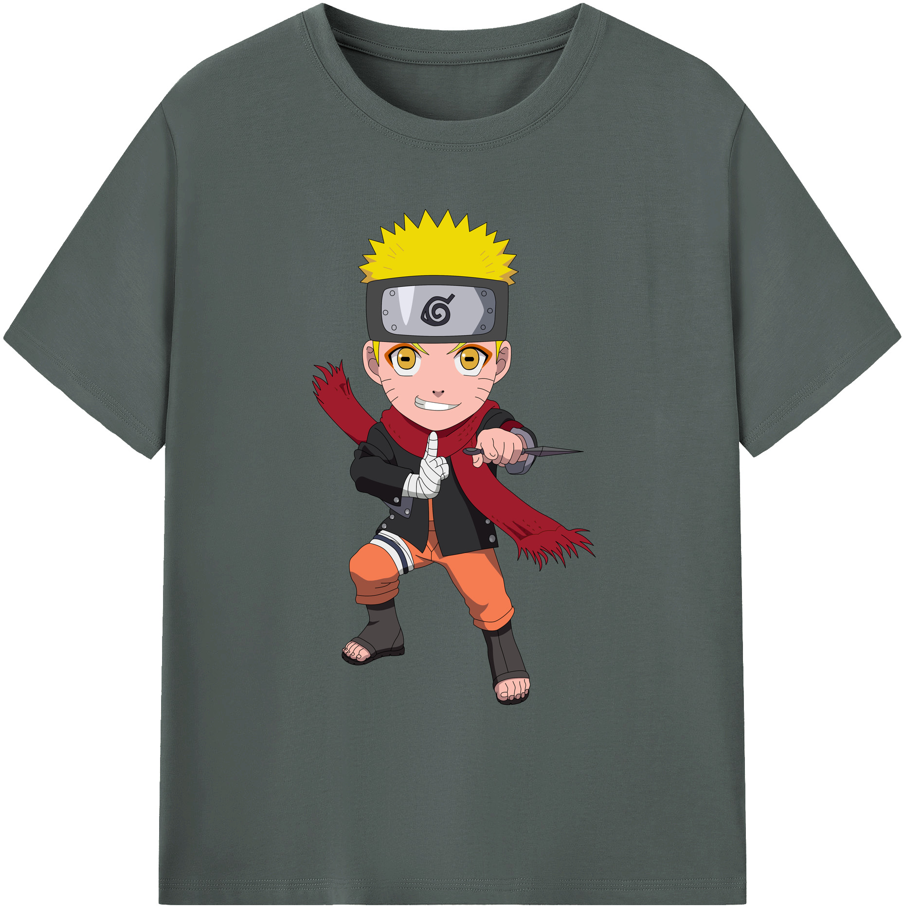 （画像用） NARUTO -ナルト- うずまき ナルト Uzumaki Naruto 綿100％ メンズ半袖Tシャツ｜肌触りやわらか＆通気性
